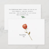 Eenvoudige Stambegrafenis Bedankje Dank u Bedankkaart (Voorkant / Achterkant)