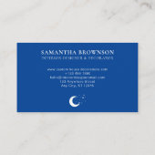 Eenvoudige standaard marine maan luna sterren visitekaartje (Achterkant)