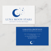 Eenvoudige standaard marine maan luna sterren visitekaartje (Voorkant / Achterkant)