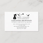 Eenvoudige standaard reinigingsflacon visitekaartje (Achterkant)