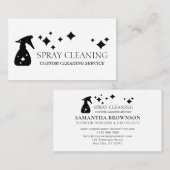 Eenvoudige standaard reinigingsflacon visitekaartje (Voorkant / Achterkant)