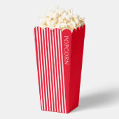 Eenvoudige standaard rode en witte popcorn bedankdoosjes (Popped)