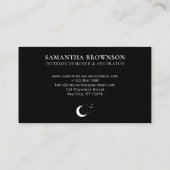 Eenvoudige standaard zwarte muis, leunsterren visitekaartje (Achterkant)