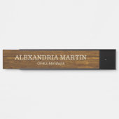 Eenvoudige standaardfunctie voor bruin hout deurbordje (Voorkant)