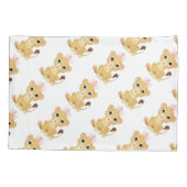 Eenvoudige standaardgrootte hoofdtas/Baby-leeuw Kussensloop (Achterkant)