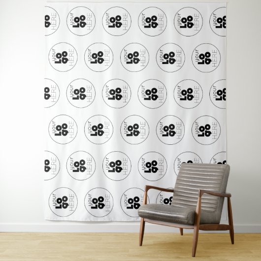 Eenvoudige stap Aangepaste Logo en foto-achtergron Wandkleed (In situ)