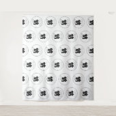 Eenvoudige stap Aangepaste Logo en foto-achtergron Wandkleed (Voorkant)