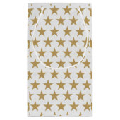 Eenvoudige Star Gold- en White-kersttas Klein Cadeauzakje (Achterkant)