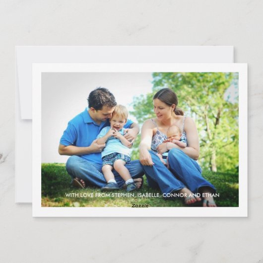 Eenvoudige Star Merry-kerstkaart met twee fotofees Feestdagenkaart (Achterkant)