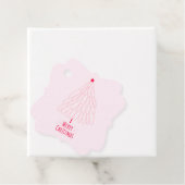 Eenvoudige Star Tree Mid Mod Vrolijk Kerstfeest Bedankjes Labels (In situ)