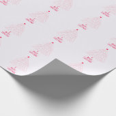 Eenvoudige Star Tree Mid Mod Vrolijk Kerstfeest Cadeaupapier (Hoek)