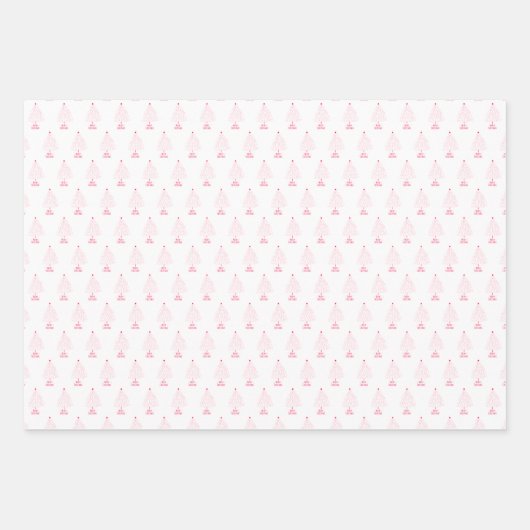 Eenvoudige Star Tree Mid Mod Vrolijk Kerstfeest Inpakpapier Vel (Voorkant)