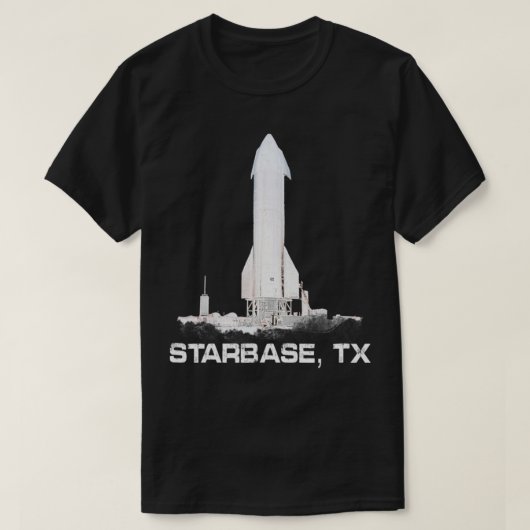 Eenvoudige starbase, TX ruimteschip grafisch T-shirt (Design voorkant)