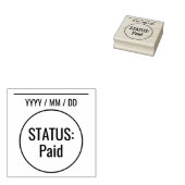 Eenvoudige "STATUS: betaald" Rubberstempel (Gestempeld)