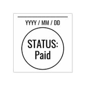 Eenvoudige "STATUS: betaald" Rubberstempel (Afrduk)