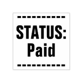Eenvoudige "STATUS: betaald" Rubberstempel (Afrduk)