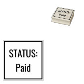 Eenvoudige "STATUS: betaald" Rubberstempel (Gestempeld)