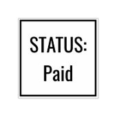 Eenvoudige "STATUS: betaald" Rubberstempel (Afrduk)