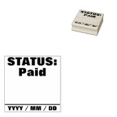 Eenvoudige "STATUS: betaald" Rubberstempel (Gestempeld)