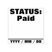 Eenvoudige "STATUS: betaald" Rubberstempel (Afrduk)