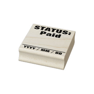Eenvoudige "STATUS: betaald" Rubberstempel