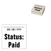 Eenvoudige "status: betaald" Rubberstempel (Gestempeld)