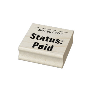 Eenvoudige "status: betaald" Rubberstempel