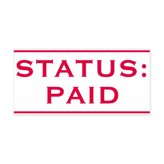 Eenvoudige "STATUS": BETAALD Rubberstempel Zelfinktende Stempel (Design)