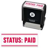 Eenvoudige "STATUS": BETAALD Rubberstempel Zelfinktende Stempel (In situ)