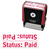 Eenvoudige "status: betaald" Rubberstempel Zelfinktende Stempel (In situ)