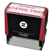 Eenvoudige "STATUS": BETAALD Rubberstempel Zelfinktende Stempel (Product)