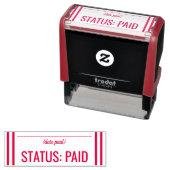 Eenvoudige "STATUS": BETAALD Rubberstempel Zelfinktende Stempel (In situ)