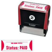 Eenvoudige "Status: BETAALD" Rubberstempel Zelfinktende Stempel (In situ)