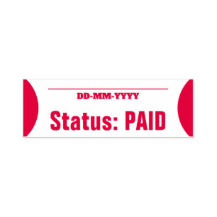Eenvoudige "Status: BETAALD" Rubberstempel Zelfinktende Stempel
