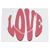 Eenvoudige, stedelijke, moderne, koele design Love Groot Cadeauzakje (Voorkant)