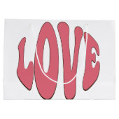 Eenvoudige, stedelijke, moderne, koele design Love Groot Cadeauzakje (Achterkant)