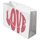 Eenvoudige, stedelijke, moderne, koele design Love Groot Cadeauzakje (Achterkant Gekanteld)