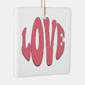 Eenvoudige, stedelijke, moderne, koele design Love Keramisch Ornament (Rechts)