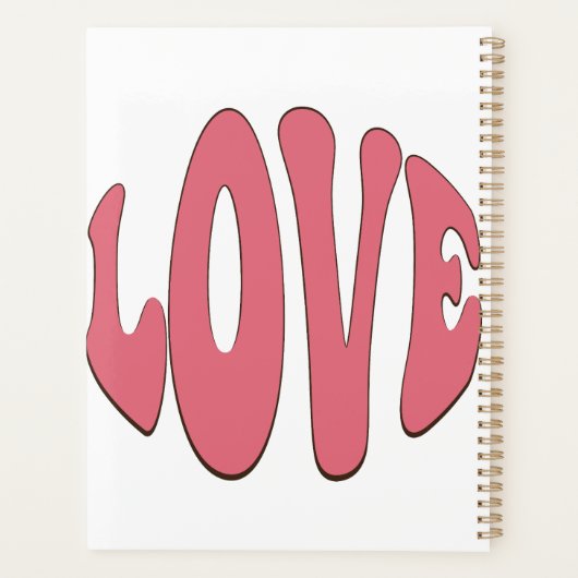Eenvoudige, stedelijke, moderne, koele design Love Planner (Achterkant)