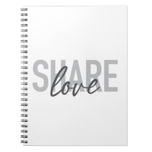 Eenvoudige, stedelijke, trendy, moderne Share Love Notitieboek