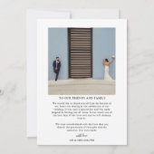 Eenvoudige stembrieffoto van Elegant Weddenschap H Bedankkaart (Achterkant)