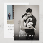 Eenvoudige stembrieffoto van Elegant Weddenschap H Bedankkaart (Voorkant / Achterkant)