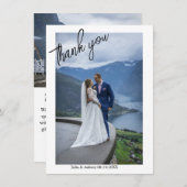 Eenvoudige stembrieffoto van Elegant Weddenschap H Kaart (Voorkant / Achterkant)