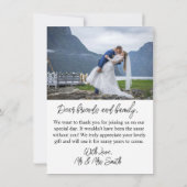 Eenvoudige stembrieffoto van Elegant Weddenschap H Kaart (Achterkant)