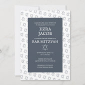 Eenvoudige ster van David Custom B'nai Bat Bar Mit Kaart (Voorkant)