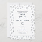 Eenvoudige ster van David Custom B'nai Bat Bar Mit Kaart (Voorkant)