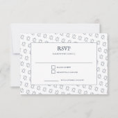 Eenvoudige ster van David Custom B'nai Bat Bar Mit RSVP Kaartje (Voorkant)