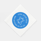 Eenvoudige ster van David Custom B'nai Bat Bar Mit Servet (Hoek)