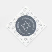 Eenvoudige ster van David Custom B'nai Bat Bar Mit Servet (Hoek)