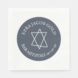 Eenvoudige ster van David Custom B'nai Bat Bar Mit Servet